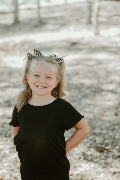 Leopard Print Piggy Bows