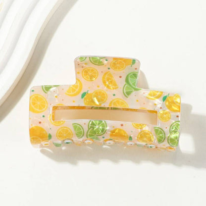 Large FRUIT STRAWBERRY LEMON HAIR CLAW CLIPS | 40H944