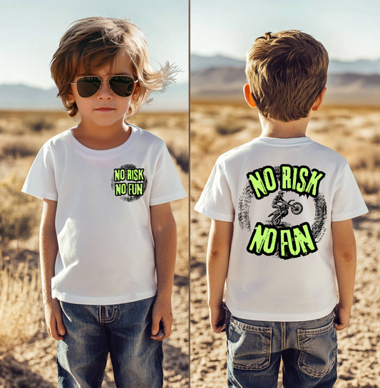 Toddler & Kids No Risk No Fun White T-Shirt