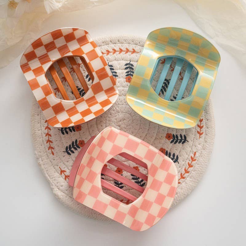 Flat Oval Hair Claw Clips Secure Styling | 40H1031