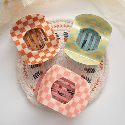 Flat Oval Hair Claw Clips Secure Styling | 40H1031