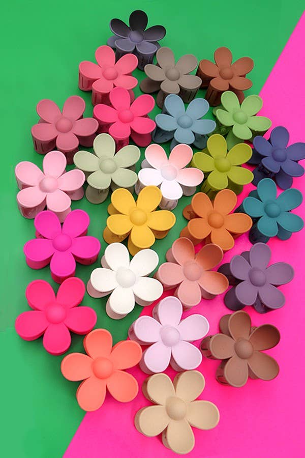 FLOWER HAIR CLAW CLIPS