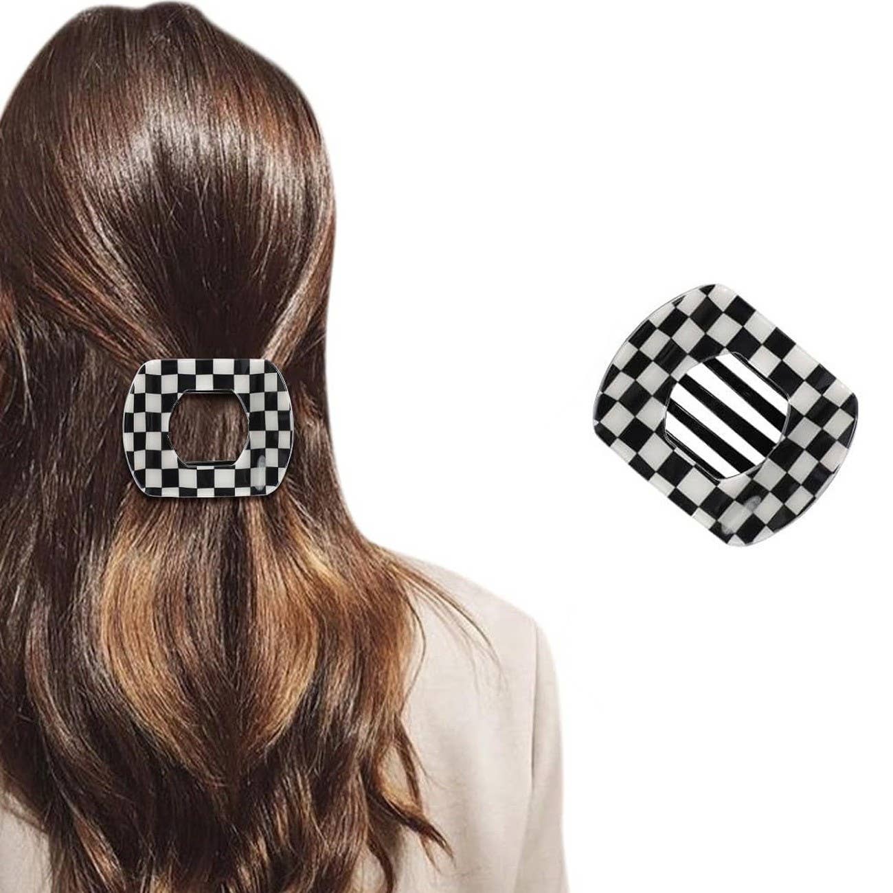 Flat Oval Hair Claw Clips Secure Styling | 40H1031