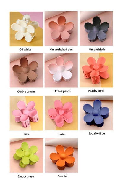 FLOWER HAIR CLAW CLIPS