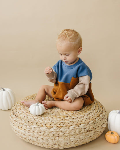 Color Block Sweatshirt Romper