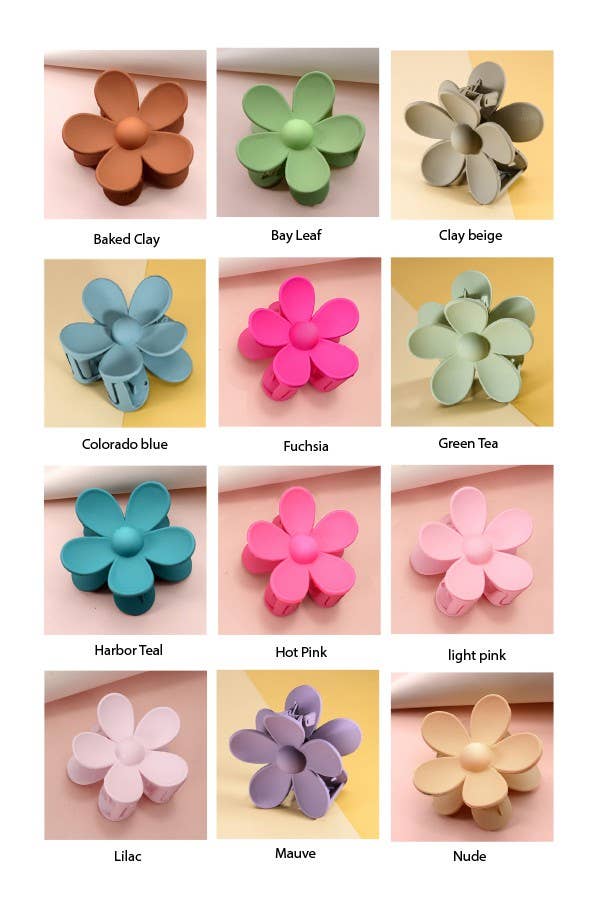 FLOWER HAIR CLAW CLIPS