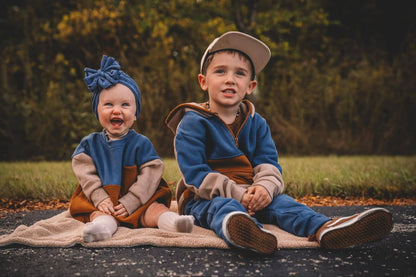 Color Block Sweatshirt Romper