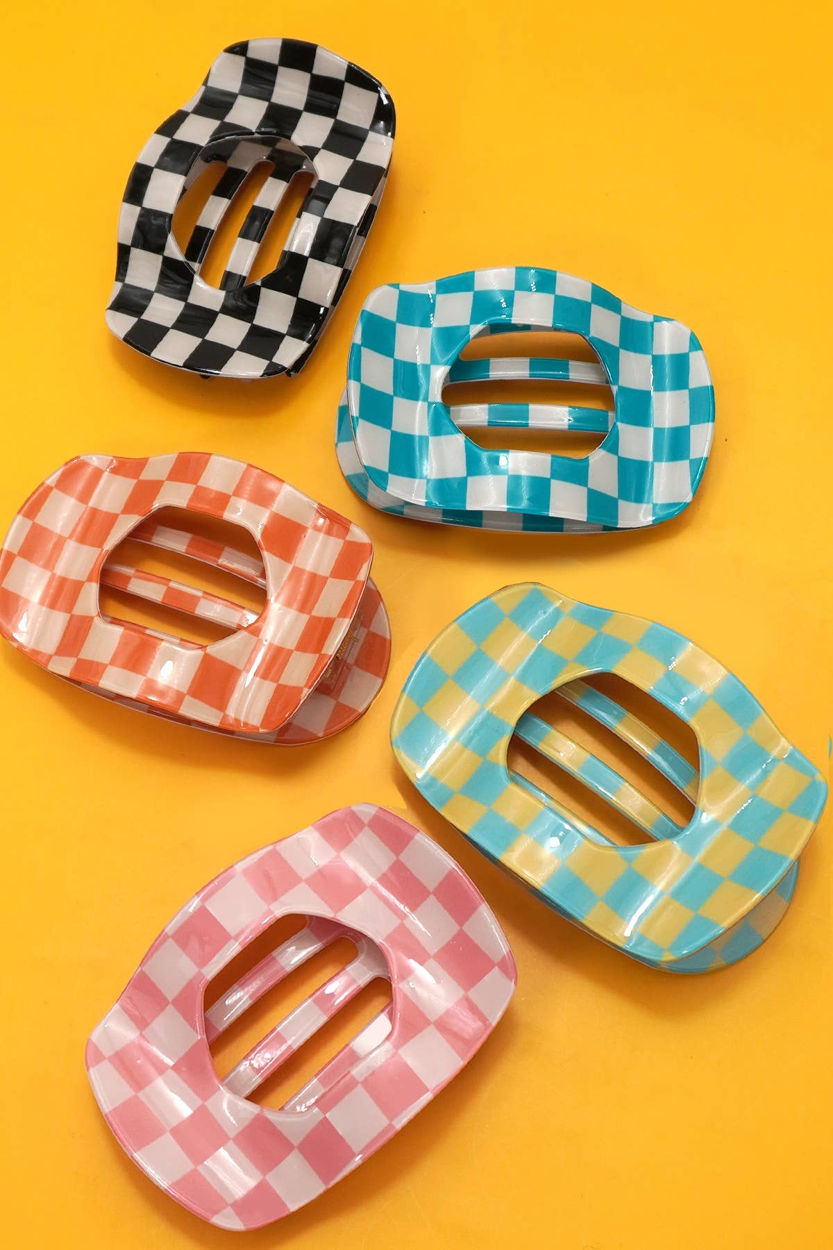 Flat Oval Hair Claw Clips Secure Styling | 40H1031