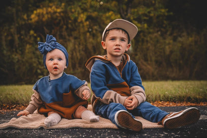 Color Block Sweatshirt Romper