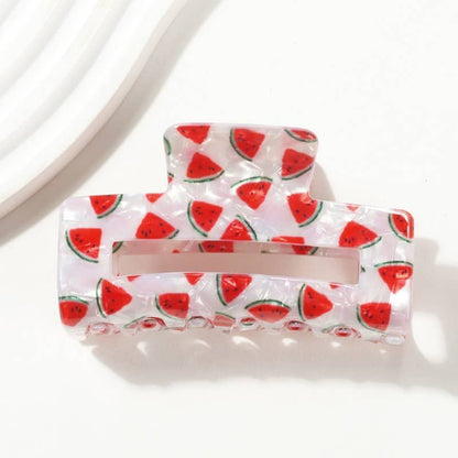 Large FRUIT STRAWBERRY LEMON HAIR CLAW CLIPS | 40H944