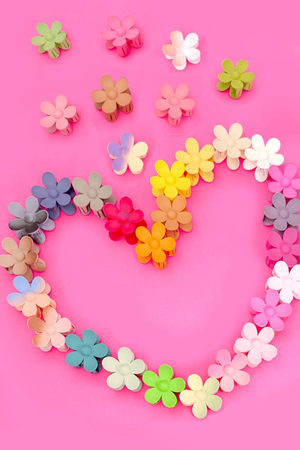 FLOWER HAIR CLAW CLIPS
