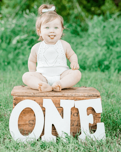 Drake Crochet Halter Romper - Gardenia