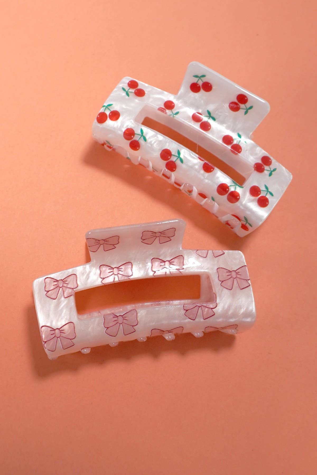 Cherry or Bow Hair Claw Clips